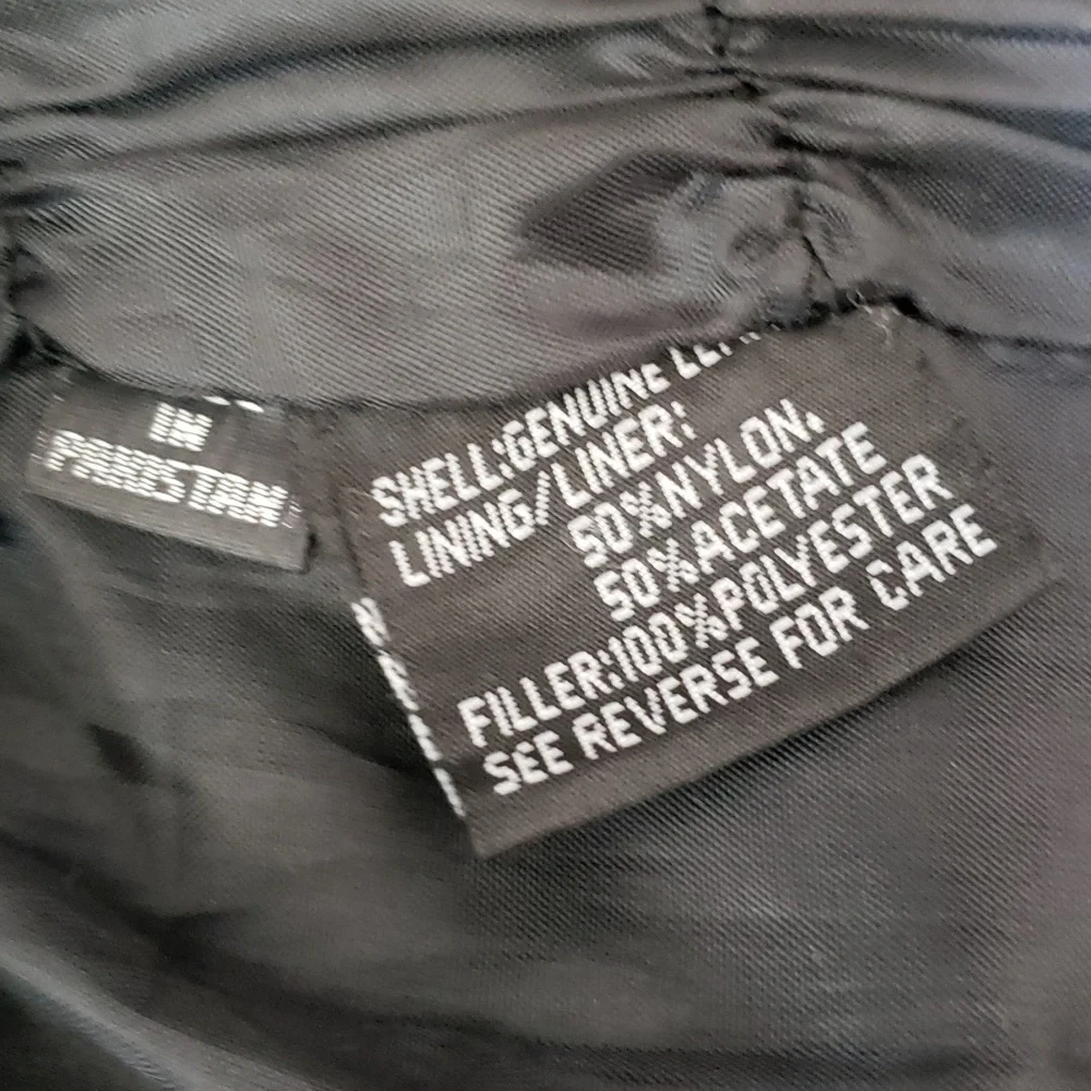 Interstate Leather Black Zipper Closure Moto Vest, Size XXL